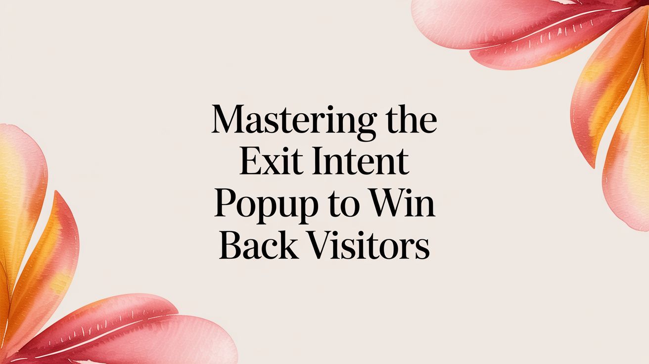 Mastering The Exit Intent Popup To Win Back Visitors
