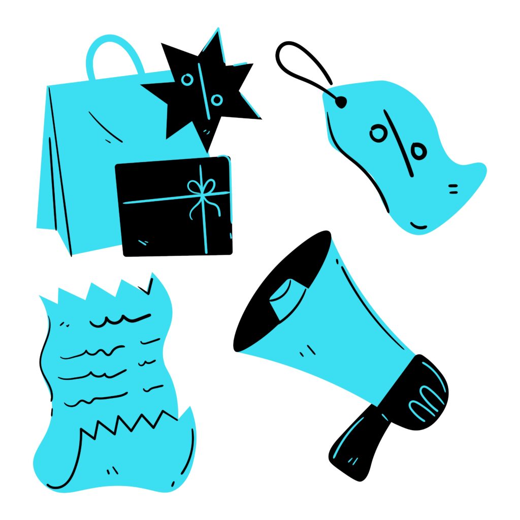 Pictures of different types of exit intent popup offerings